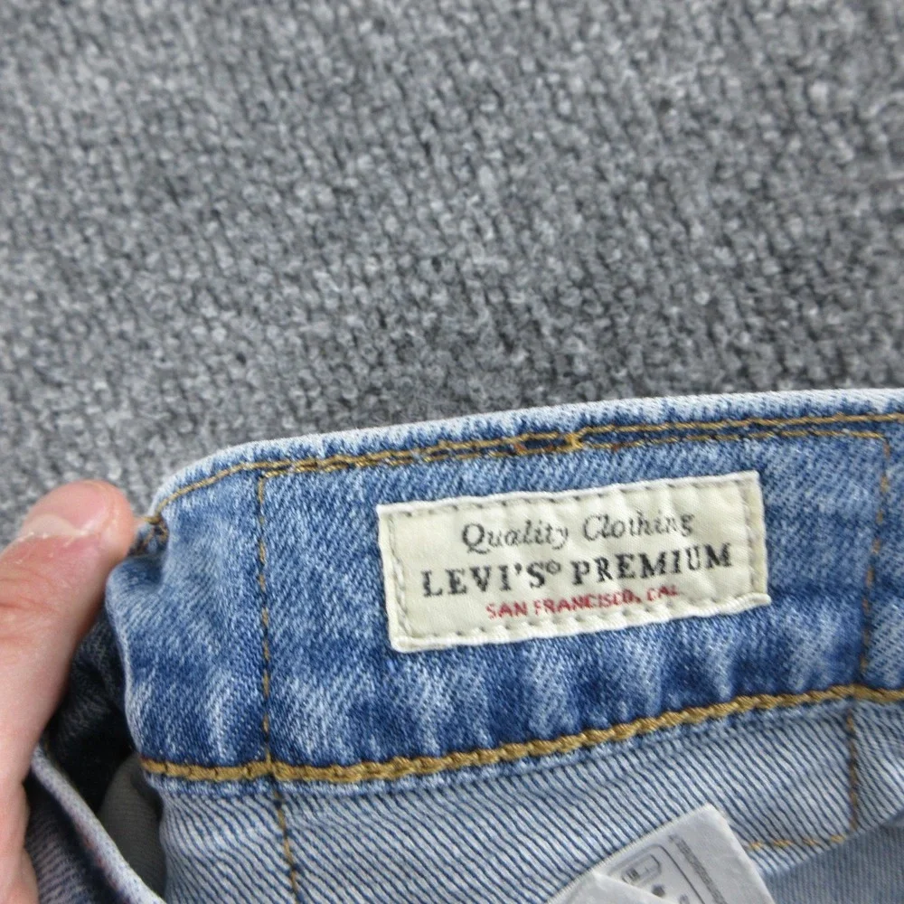 Levis 541 Jeans Mens 42x30 Blue Premium Straight Light Wash Stretch Denim